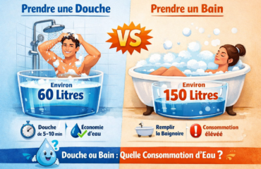 Douche ou bain _ consommation d’eau comparée