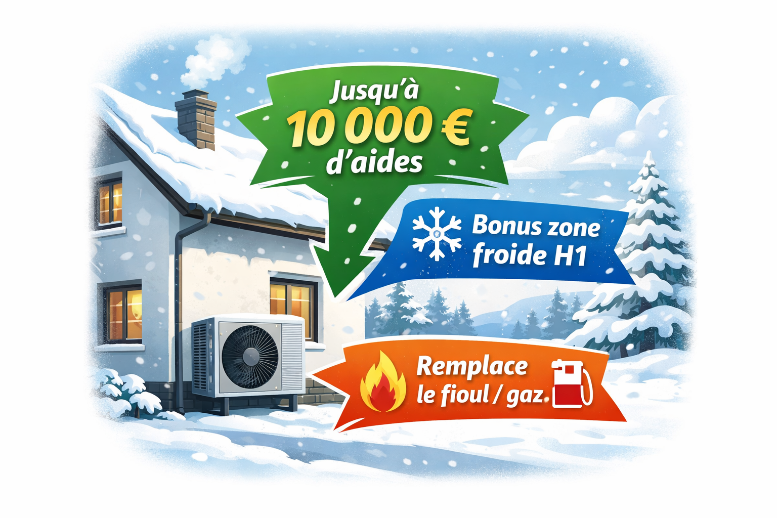 Pompe à chaleur en hiver avec aides